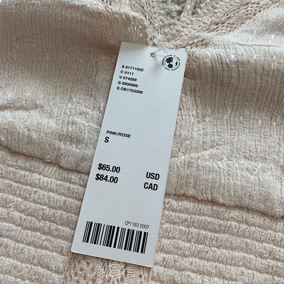 Urban Outfitters Ramsey Lace-Trim Blouse NWT Size S - Pink - Picture 8 of 8